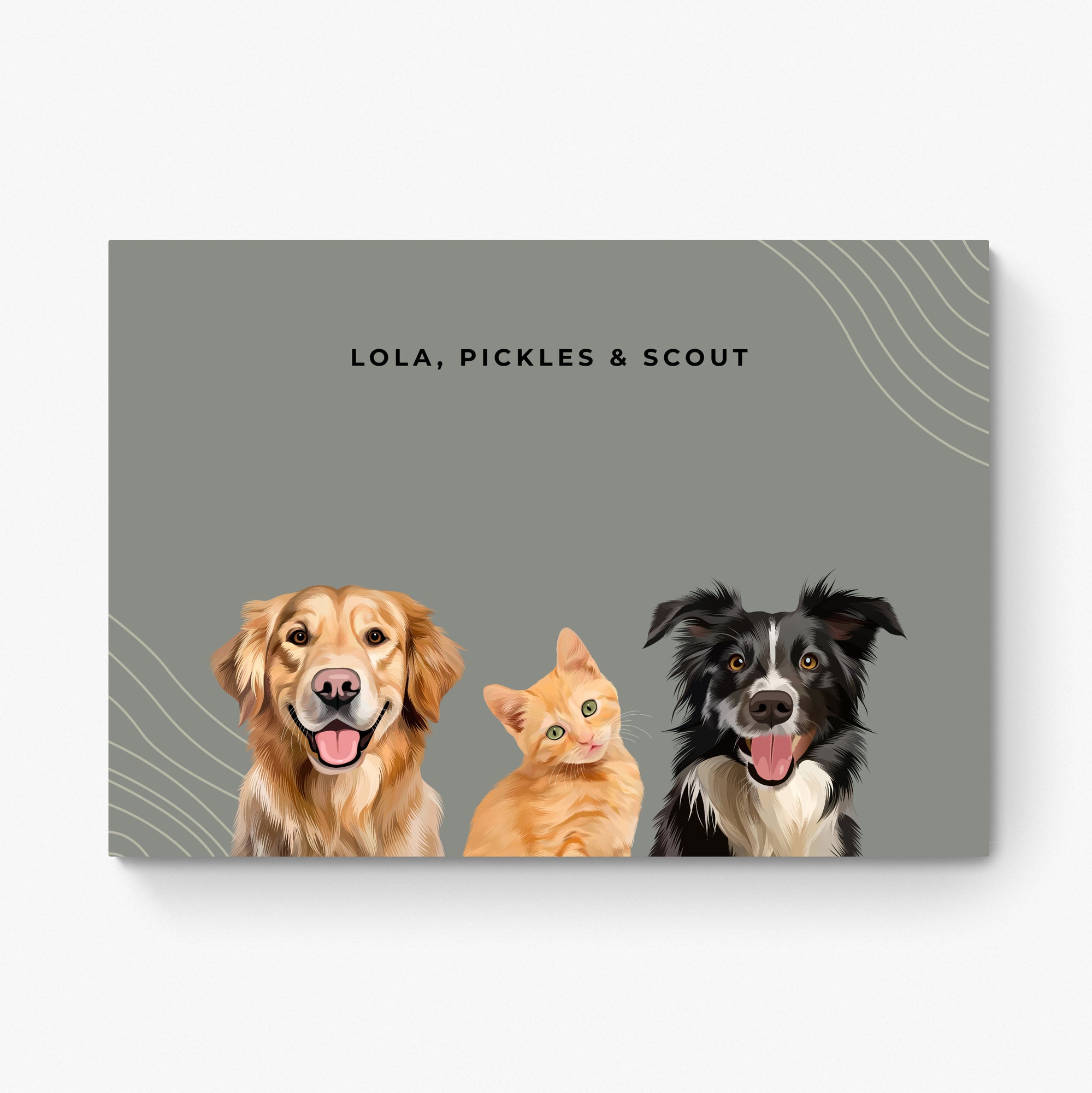 Custom Pet Portrait Trio