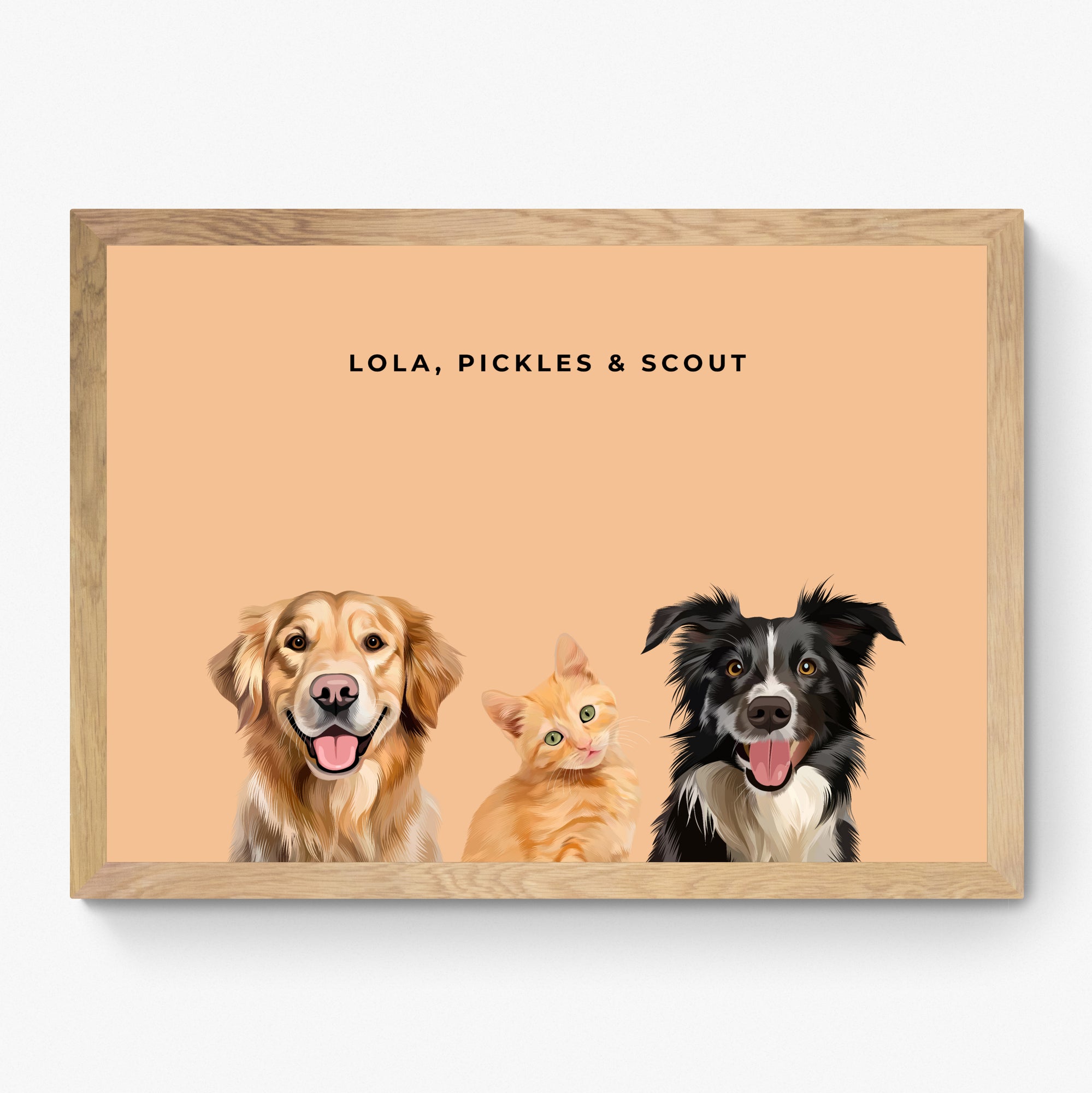 Custom Pet Portrait Trio