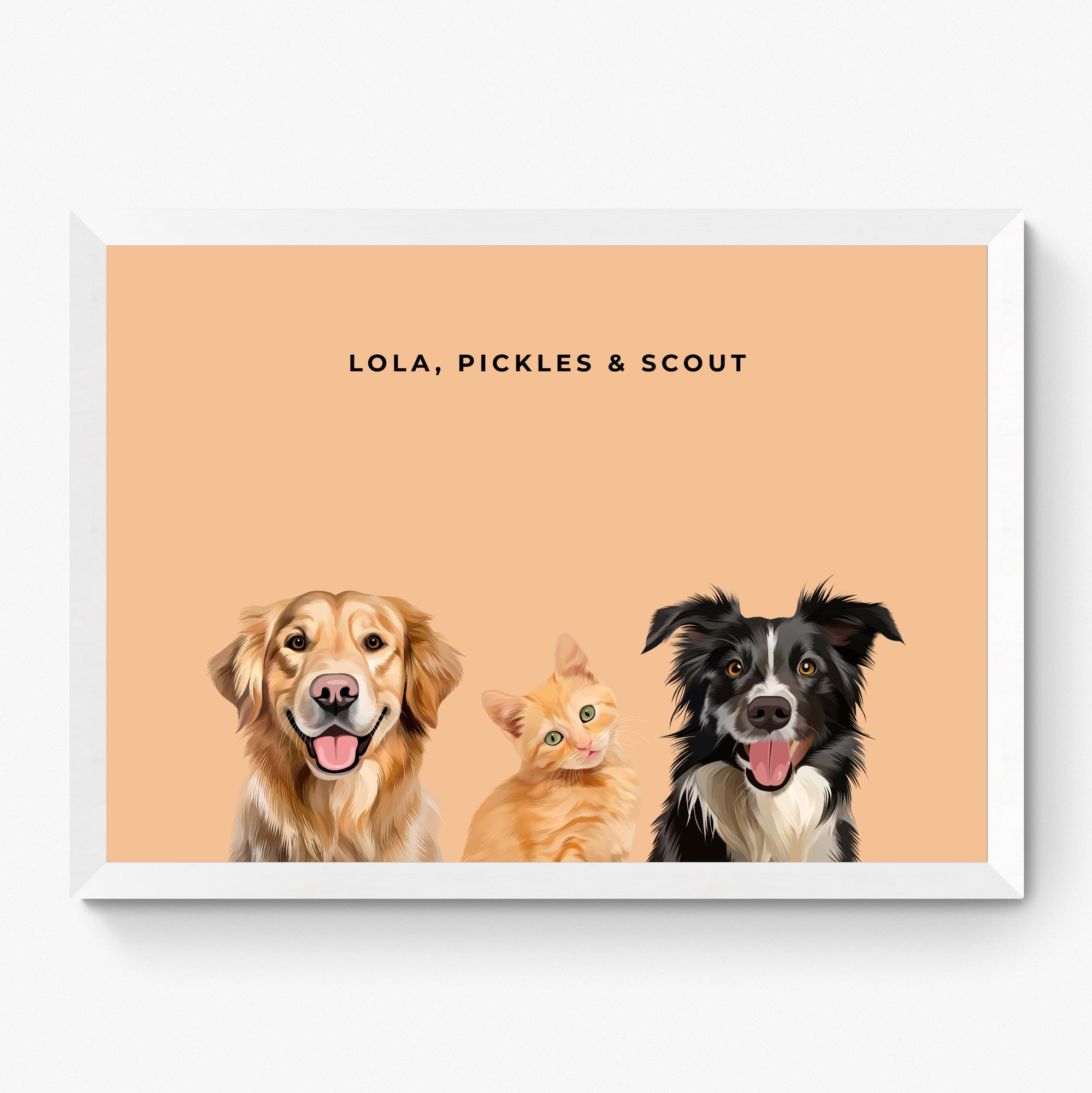 Custom Pet Portrait Trio
