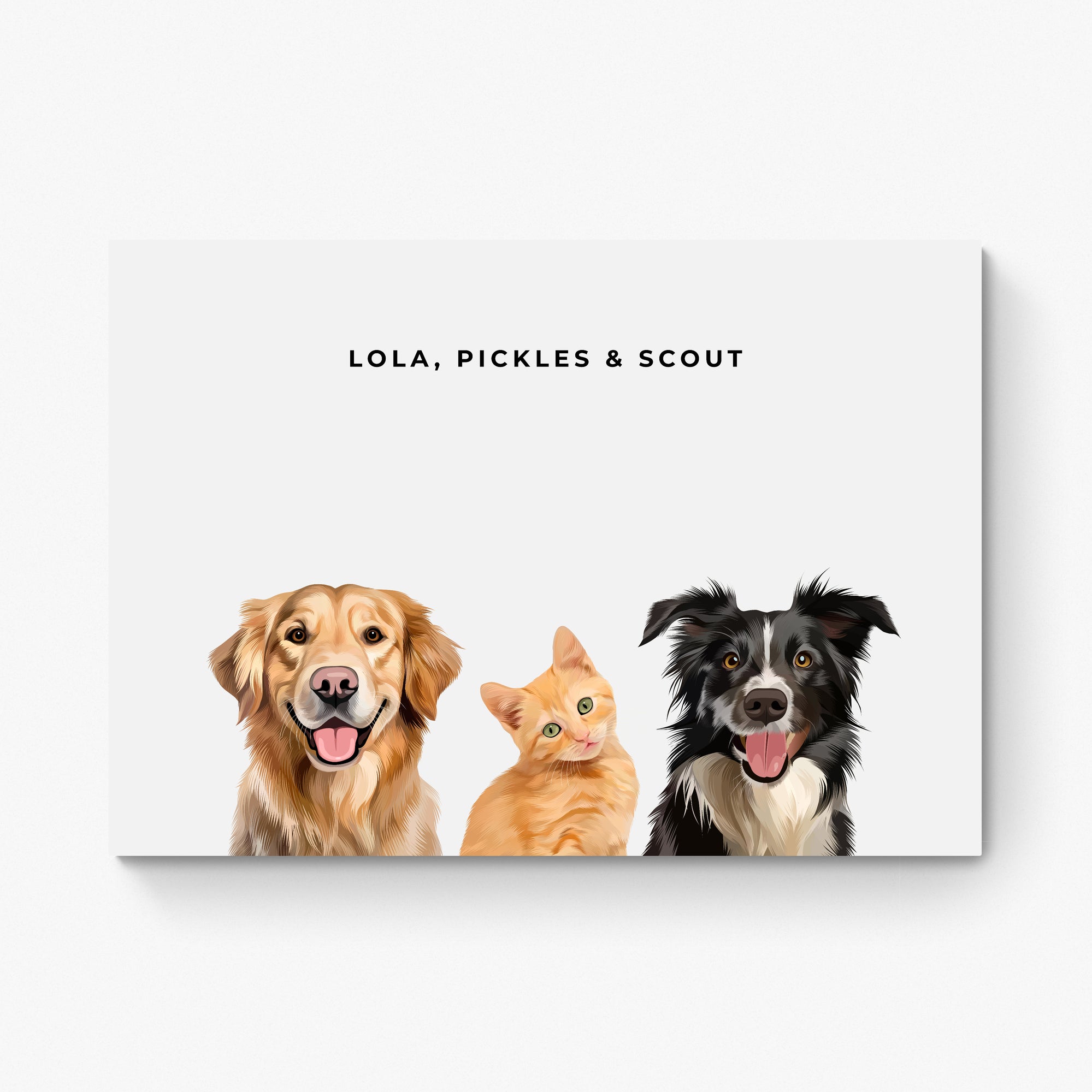 Custom Pet Portrait Trio