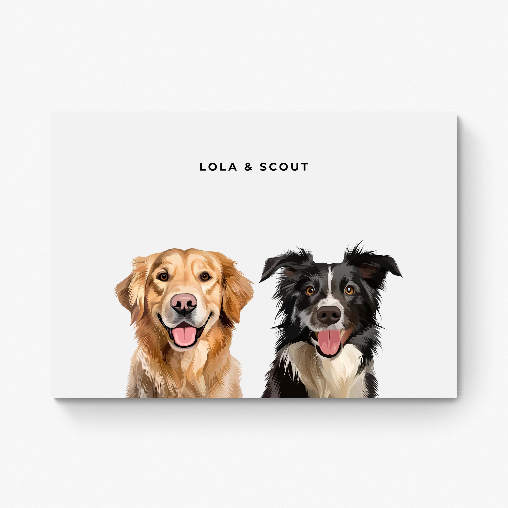 Custom Pet Portrait Duo