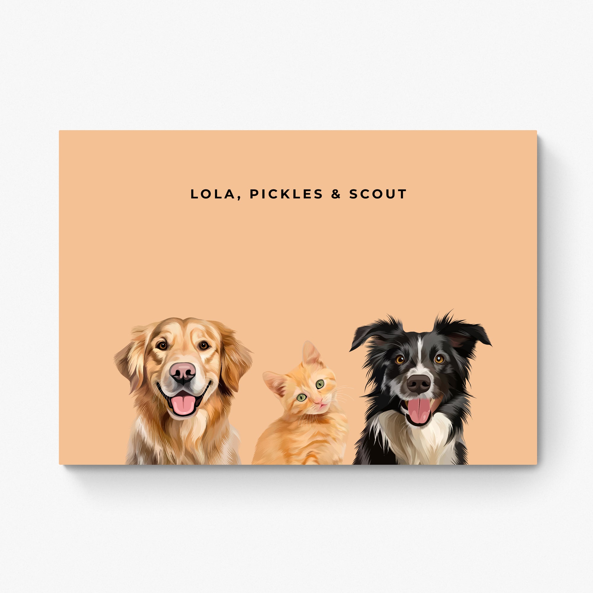 Custom Pet Portrait Trio
