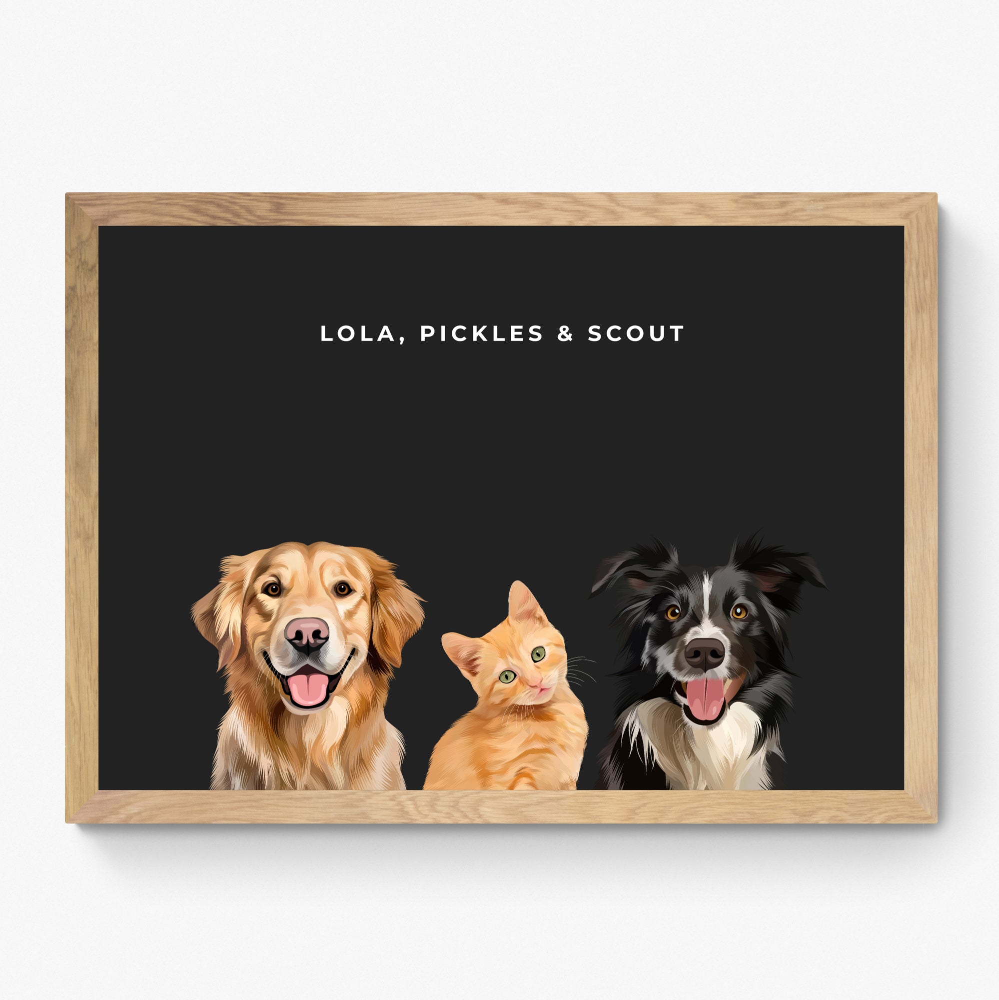 Custom Pet Portrait Trio