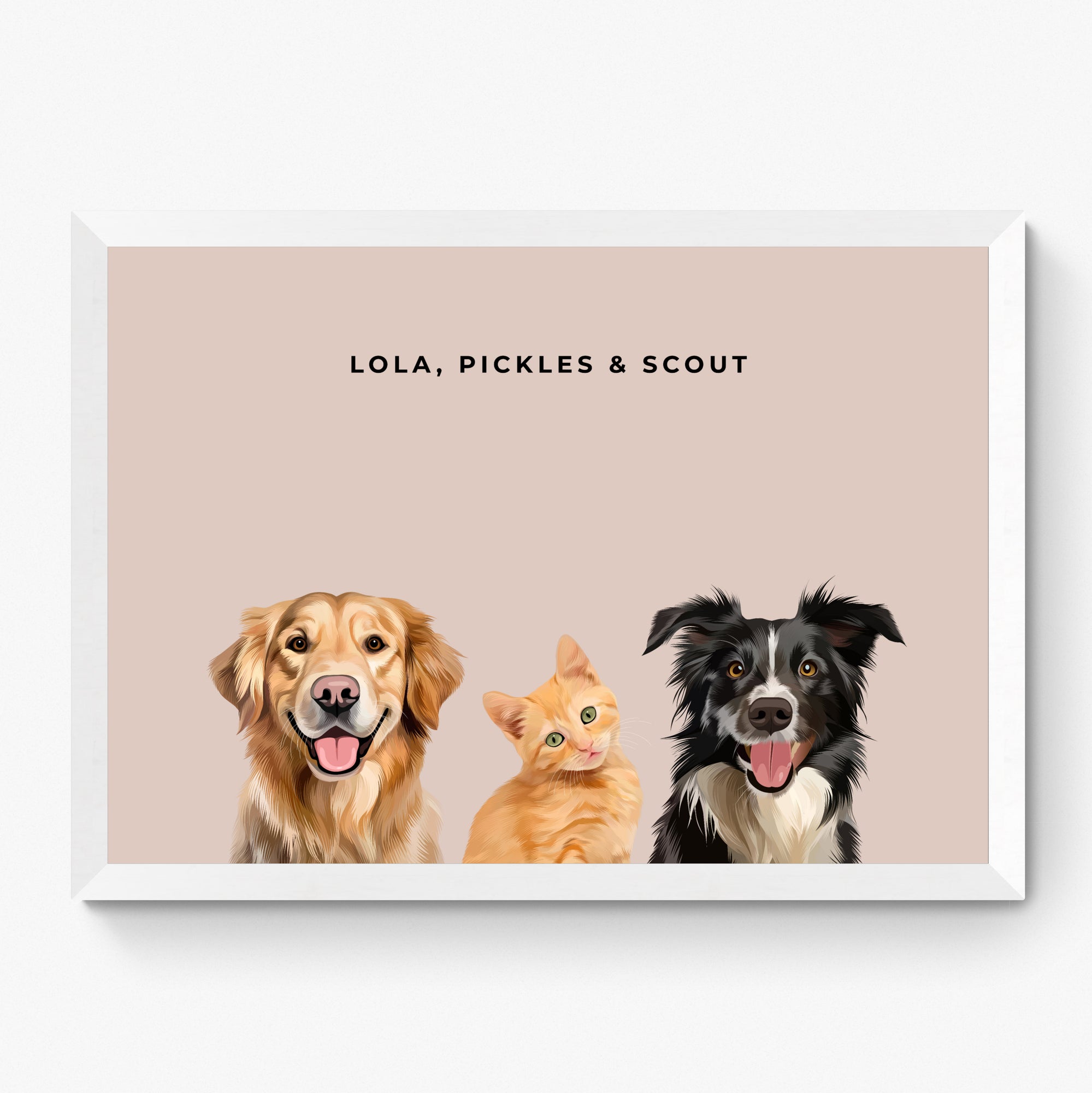 Custom Pet Portrait Trio