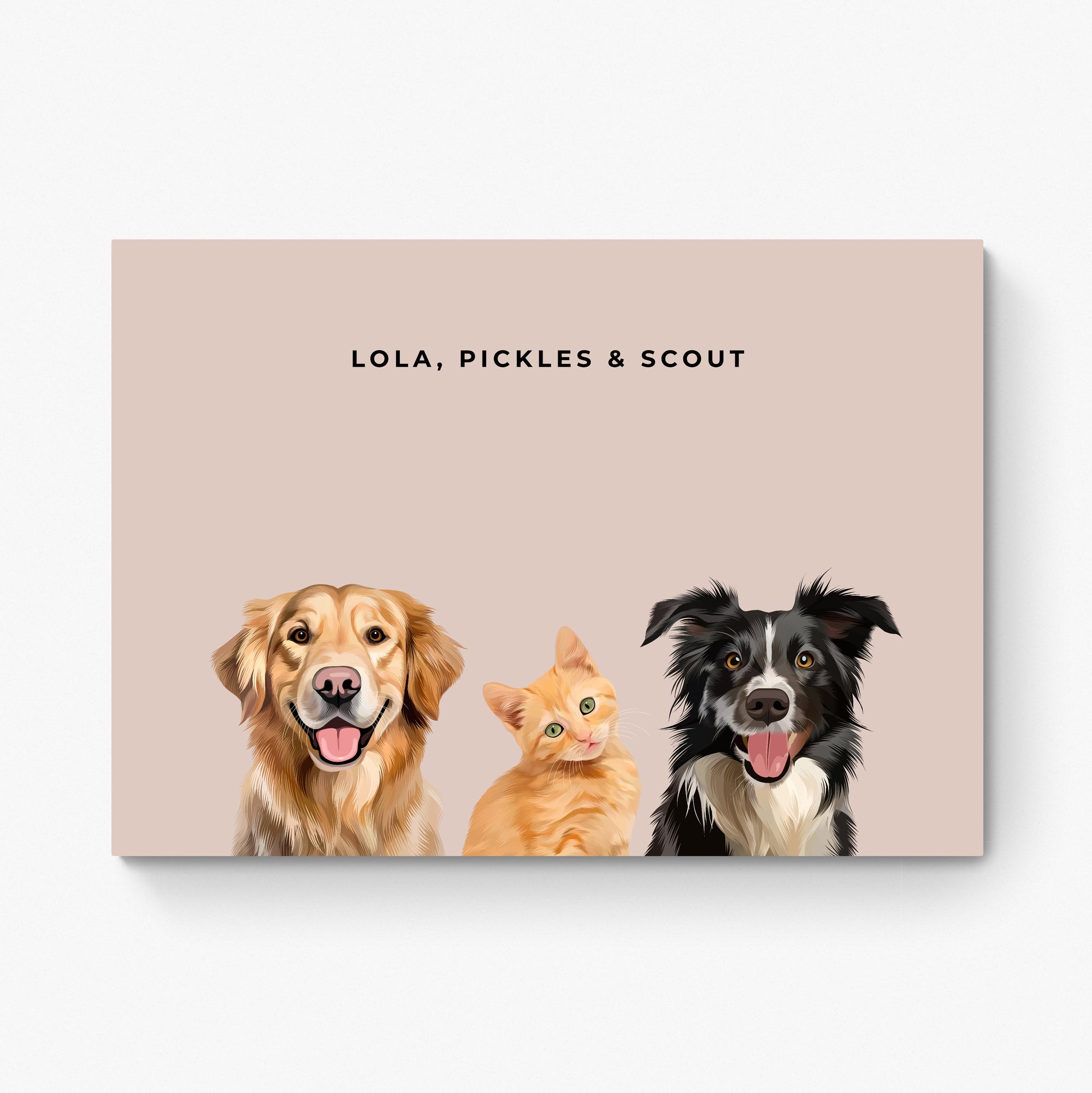 Custom Pet Portrait Trio