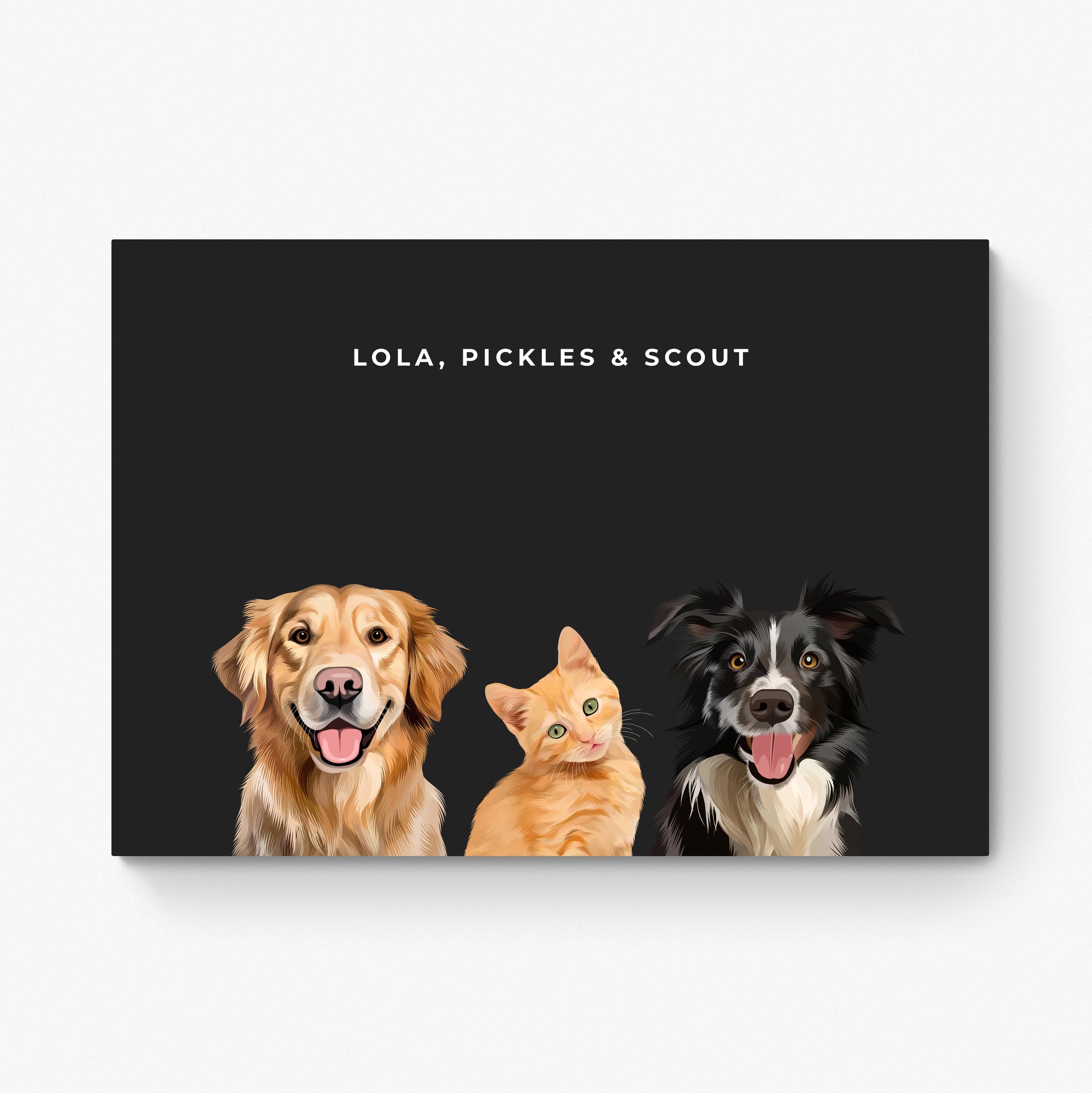 Custom Pet Portrait Trio
