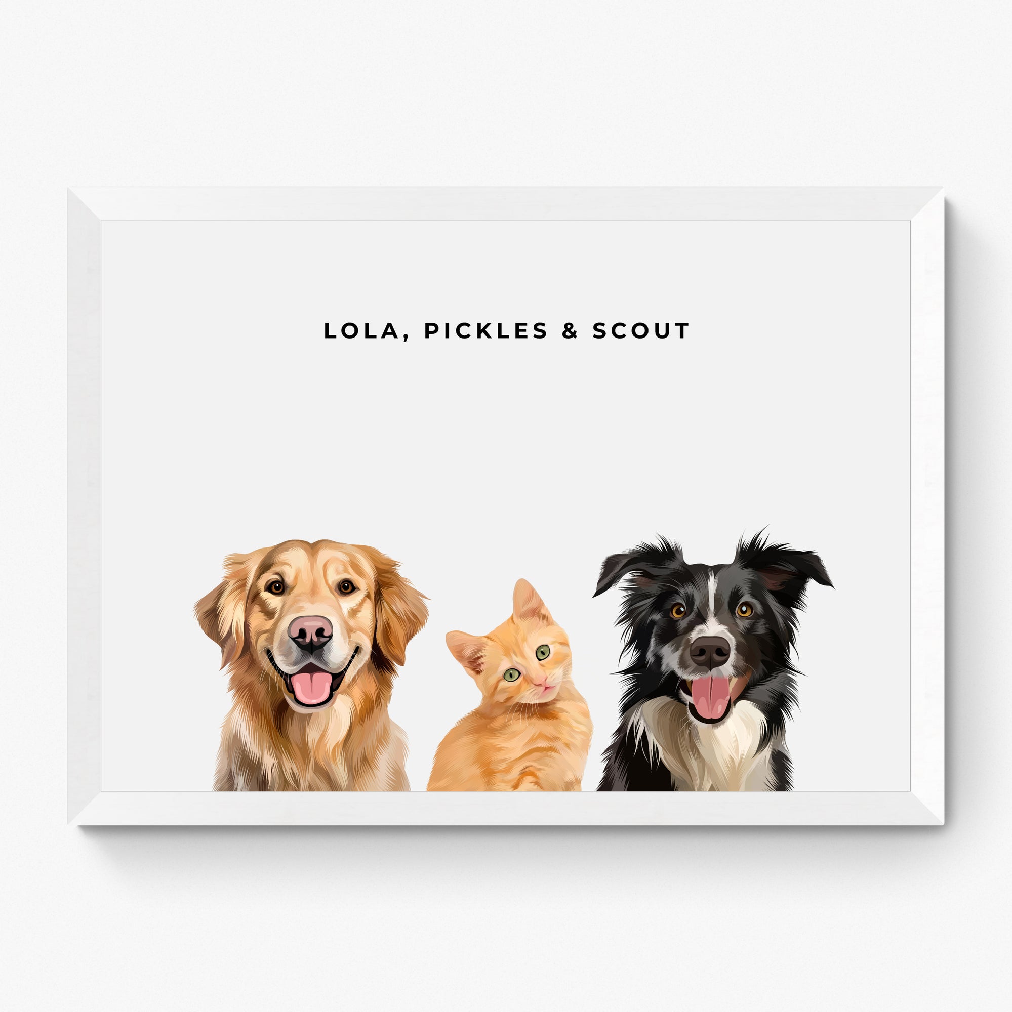 Custom Pet Portrait Trio