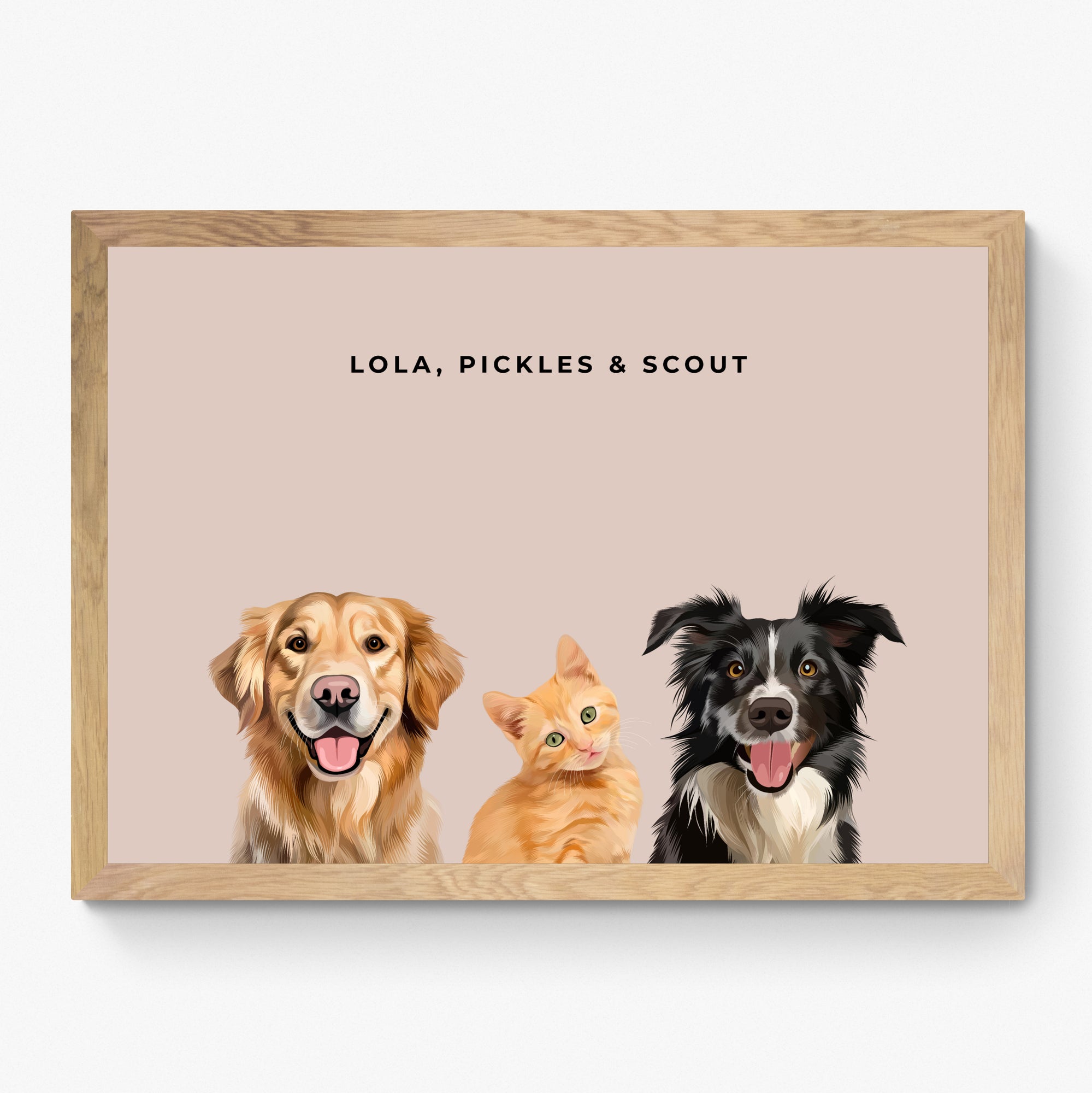 Custom Pet Portrait Trio